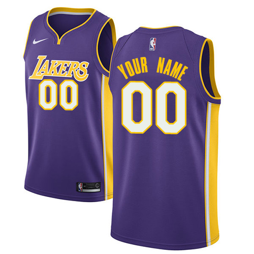 Men's Adidas Los Angeles Lakers Customized Swingman Purple Road NBA Jersey