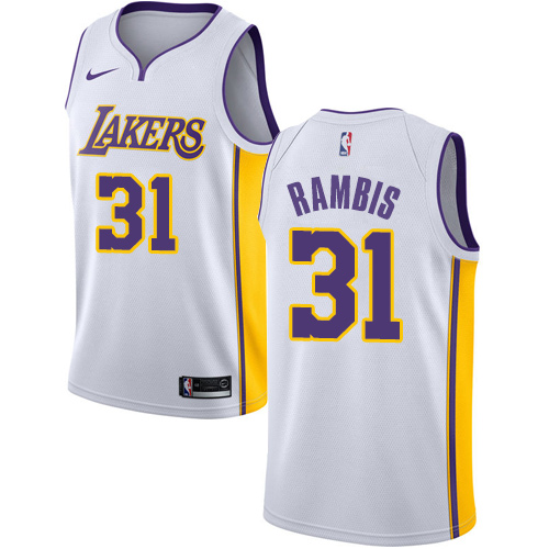 Men's Adidas Los Angeles Lakers #31 Kurt Rambis Authentic White Alternate NBA Jersey