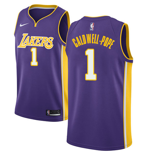 Men's Adidas Los Angeles Lakers #1 Kentavious Caldwell-Pope Authentic Purple Road NBA Jersey