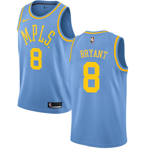 Men's Nike Los Angeles Lakers #8 Kobe Bryant Swingman Blue Hardwood Classics NBA Jersey