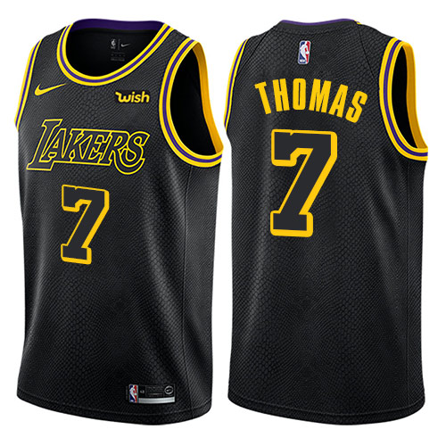 Men's Nike Los Angeles Lakers #6 Jordan Clarkson Authentic Black City Edition NBA Jersey