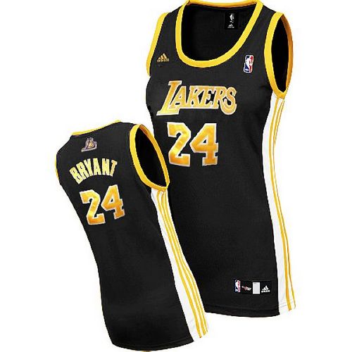 Women's Adidas Los Angeles Lakers #24 Kobe Bryant Swingman Black/Gold No. NBA Jersey