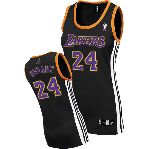 Women's Adidas Los Angeles Lakers #24 Kobe Bryant Authentic Black NBA Jersey