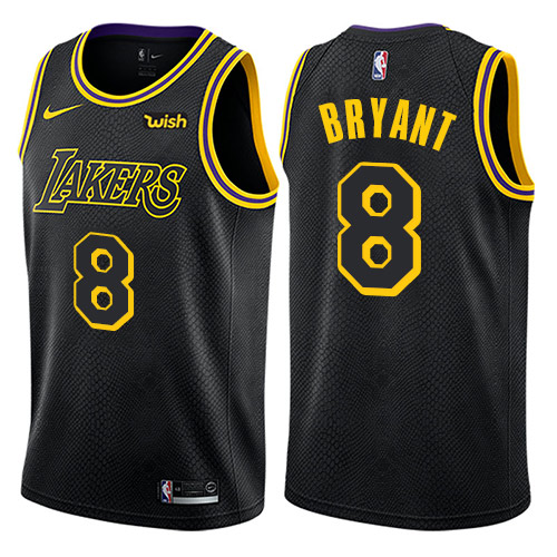 Men's Nike Los Angeles Lakers #8 Kobe Bryant Swingman Black City Edition NBA Jersey
