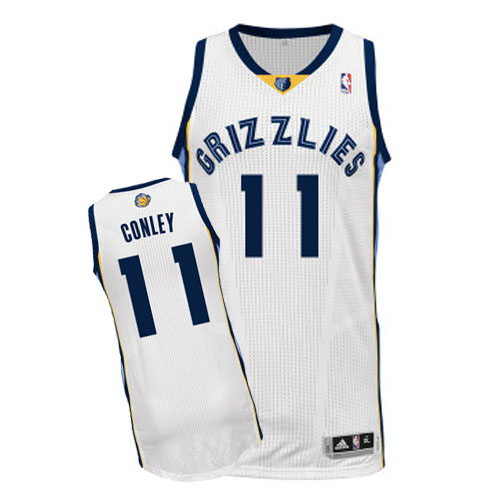 Men's Adidas Memphis Grizzlies #11 Mike Conley Authentic White Home NBA Jersey