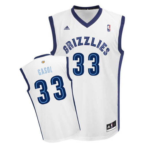 Men's Adidas Memphis Grizzlies #33 Marc Gasol Swingman White Home NBA Jersey