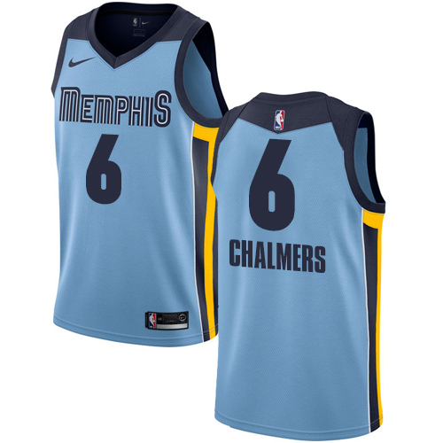 Men's Nike Memphis Grizzlies #6 Mario Chalmers Authentic Light Blue NBA Jersey Statement Edition