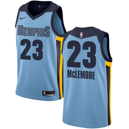 Men's Nike Memphis Grizzlies #23 Ben McLemore Authentic Light Blue NBA Jersey Statement Edition