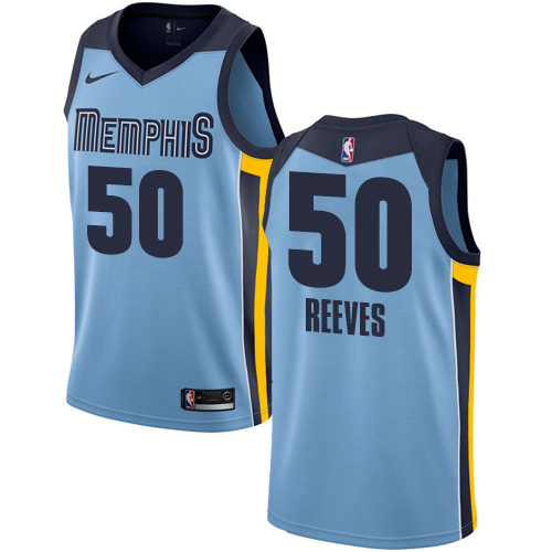 Men's Nike Memphis Grizzlies #50 Bryant Reeves Authentic Light Blue NBA Jersey Statement Edition