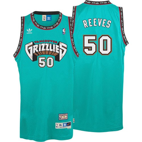 Men's Adidas Memphis Grizzlies #50 Bryant Reeves Authentic Green Hardwood Classics Throwback NBA Jersey