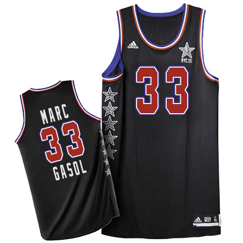 Men's Adidas Memphis Grizzlies #33 Marc Gasol Swingman Black 2015 All Star NBA Jersey