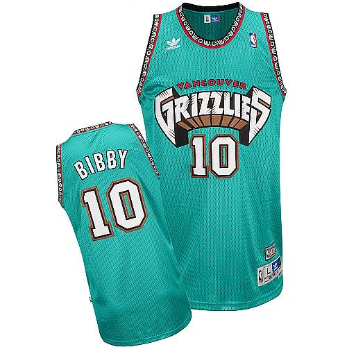 Men's Adidas Memphis Grizzlies #10 Mike Bibby Swingman Green Throwback NBA Jersey