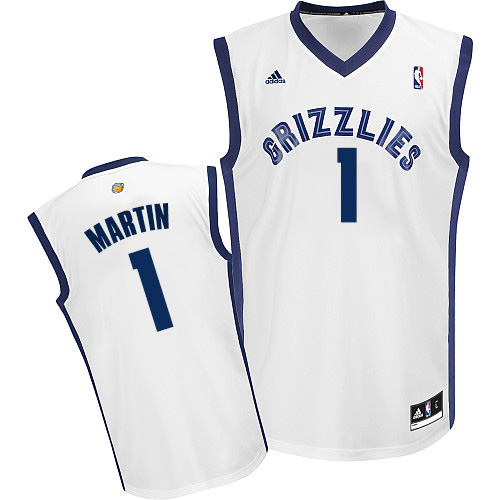 Men's Adidas Memphis Grizzlies #1 Jarell Martin Swingman White Home NBA Jersey