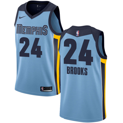 Men's Nike Memphis Grizzlies #24 Dillon Brooks Swingman Light Blue NBA Jersey Statement Edition