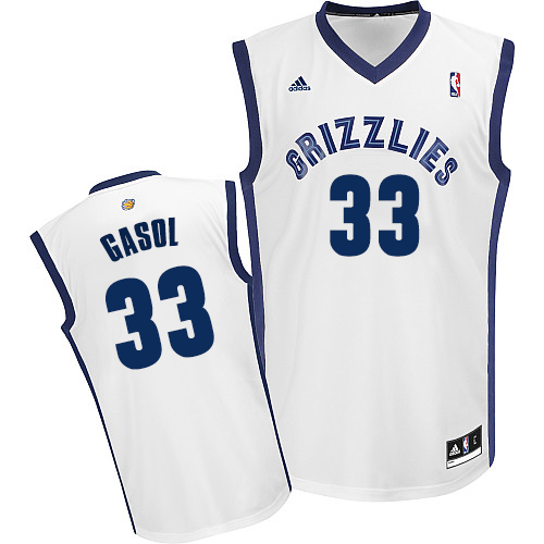 Youth Adidas Memphis Grizzlies #33 Marc Gasol Swingman White Home NBA Jersey