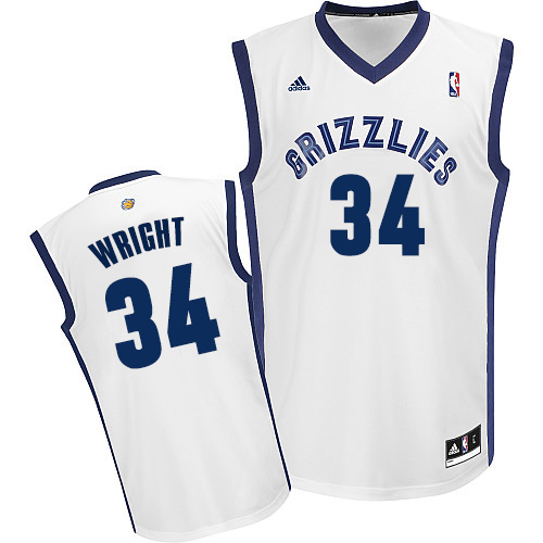 Women's Adidas Memphis Grizzlies #34 Brandan Wright Swingman White Home NBA Jersey