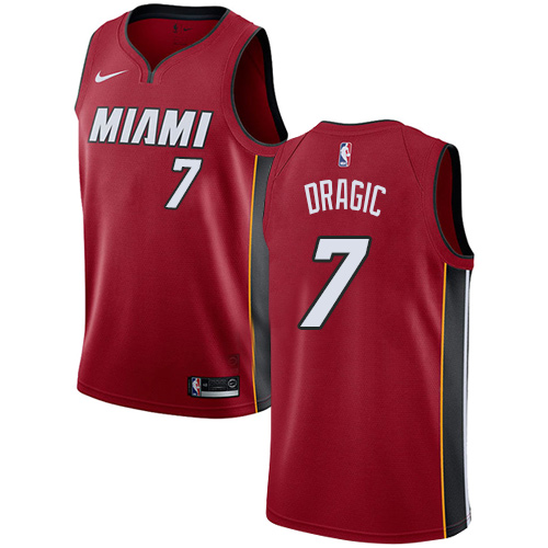 Men's Adidas Miami Heat #7 Goran Dragic Authentic Red Alternate NBA Jersey