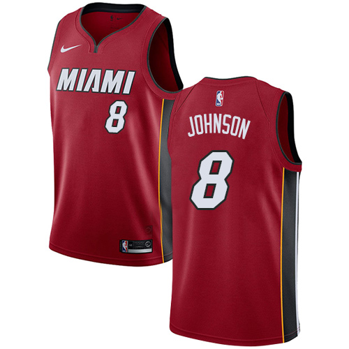 Men's Adidas Miami Heat #8 Tyler Johnson Authentic Red Alternate NBA Jersey
