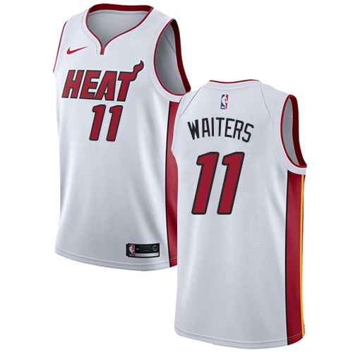 Men's Adidas Miami Heat #11 Dion Waiters Swingman White Home NBA Jersey