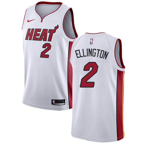 Men's Adidas Miami Heat #2 Wayne Ellington Swingman White Home NBA Jersey