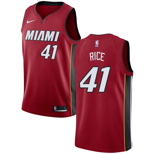 Men's Adidas Miami Heat #41 Glen Rice Authentic Red Alternate NBA Jersey