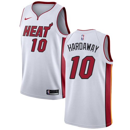 Men's Adidas Miami Heat #10 Tim Hardaway Authentic White Home NBA Jersey