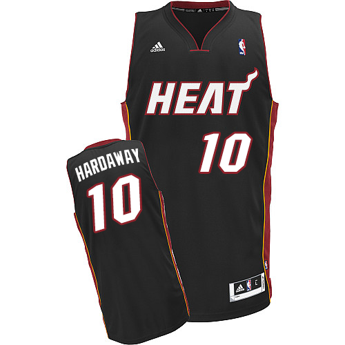 Men's Adidas Miami Heat #10 Tim Hardaway Swingman Black Road NBA Jersey