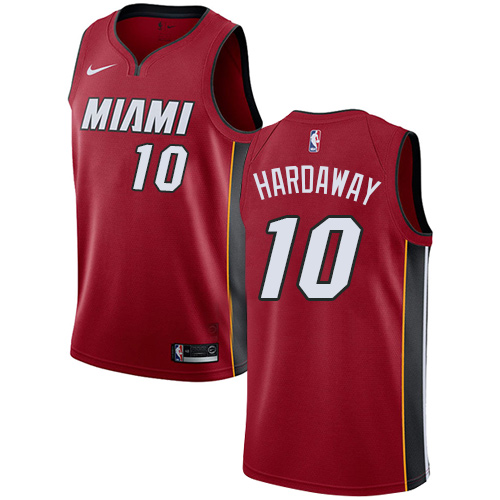 Men's Adidas Miami Heat #10 Tim Hardaway Authentic Red Alternate NBA Jersey