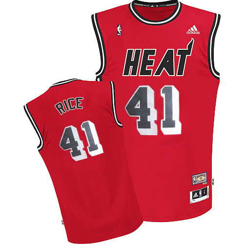 Men's Adidas Miami Heat #41 Glen Rice Swingman Red Throwback NBA Jersey
