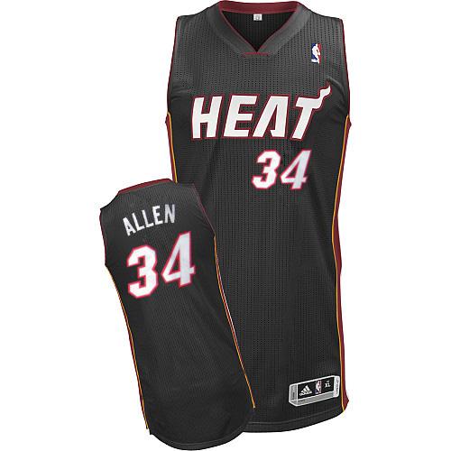 Men's Adidas Miami Heat #9 Kelly Olynyk Authentic Black Road NBA Jersey