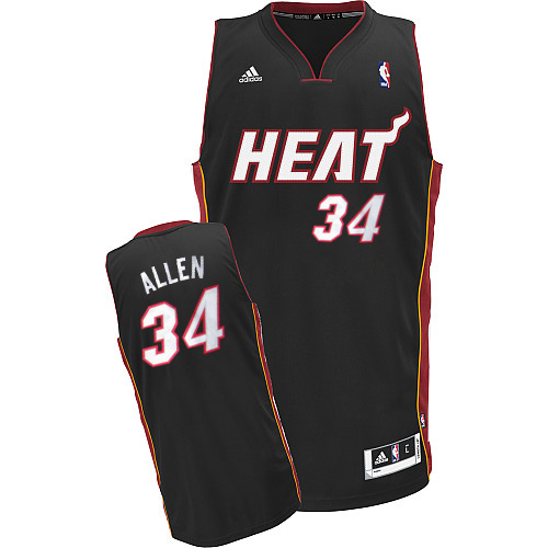 Men's Adidas Miami Heat #9 Kelly Olynyk Swingman Black Road NBA Jersey