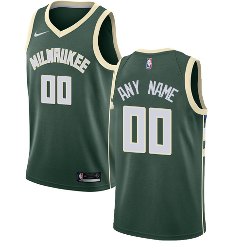 Men's Nike Milwaukee Bucks Customized Swingman Green Road NBA Jersey - Icon Edition