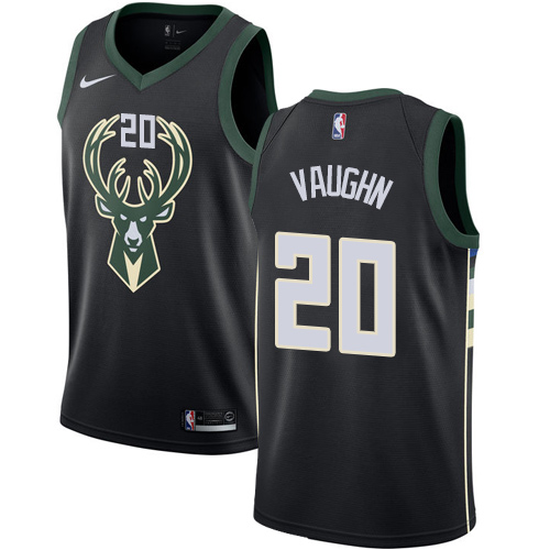 Men's Nike Milwaukee Bucks #20 Rashad Vaughn Authentic Black Alternate NBA Jersey - Statement Edition