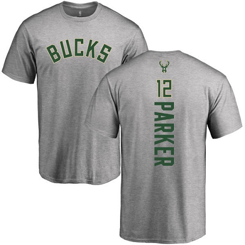 NBA Nike Milwaukee Bucks #12 Jabari Parker Ash Backer T-Shirt