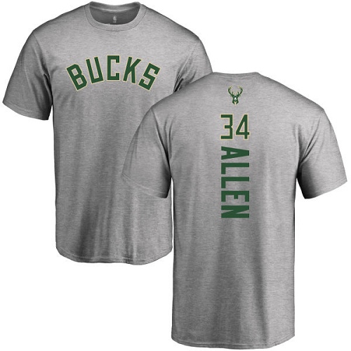 NBA Nike Milwaukee Bucks #34 Ray Allen Ash Backer T-Shirt
