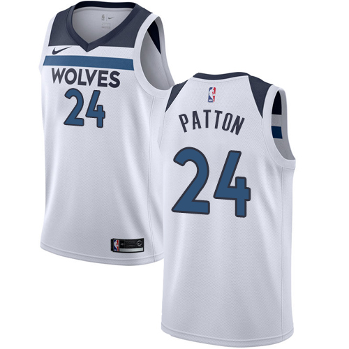 Men's Nike Minnesota Timberwolves #24 Justin Patton Swingman White NBA Jersey - Association Edition