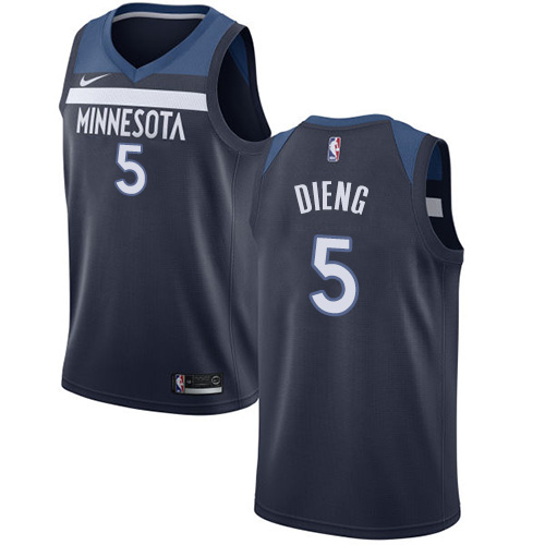 Women's Nike Minnesota Timberwolves #5 Gorgui Dieng Swingman Navy Blue Road NBA Jersey - Icon Edition
