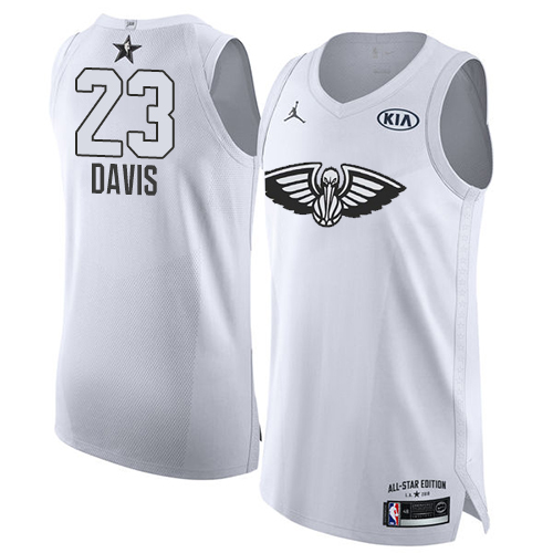 Men's Adidas New Orleans Pelicans #23 Anthony Davis Authentic Black 2015 All Star NBA Jersey