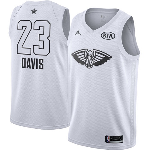 Men's Adidas New Orleans Pelicans #23 Anthony Davis Swingman Black 2015 All Star NBA Jersey