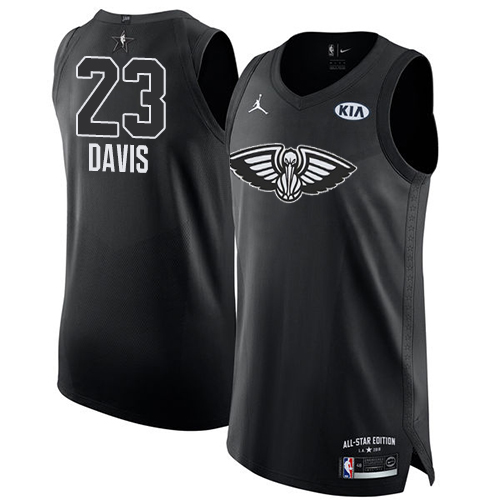 Men's Adidas New Orleans Pelicans #23 Anthony Davis Authentic Black Precious Metals Fashion NBA Jersey