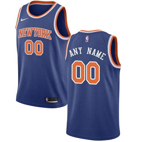 Men's Nike New York Knicks Customized Swingman Royal Blue NBA Jersey - Icon Edition