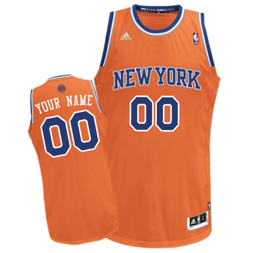 Men's Adidas New York Knicks Customized Swingman Orange Alternate NBA Jersey