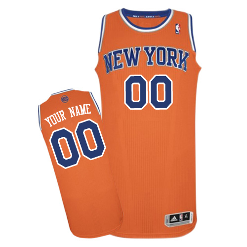Youth Adidas New York Knicks Customized Authentic Orange Alternate NBA Jersey