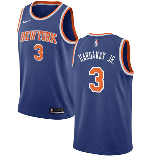 Men's Nike New York Knicks #3 Tim Hardaway Jr. Swingman Royal Blue NBA Jersey - Icon Edition