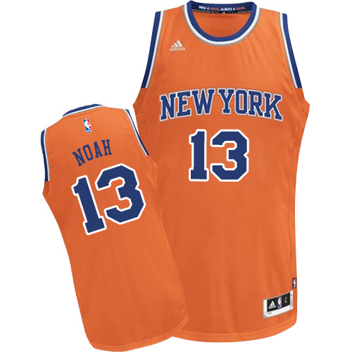 Women's Adidas New York Knicks #13 Joakim Noah Swingman Orange Alternate NBA Jersey