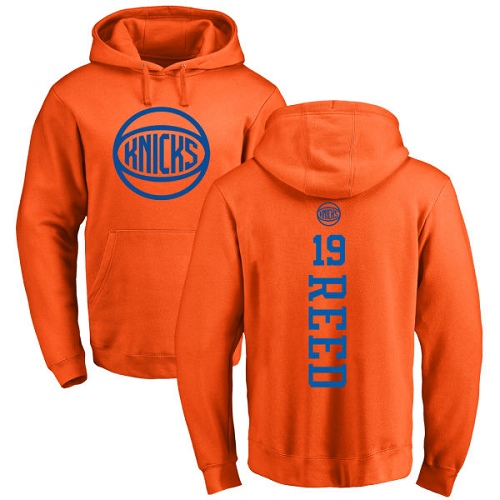 NBA Nike New York Knicks #19 Willis Reed Orange One Color Backer Pullover Hoodie
