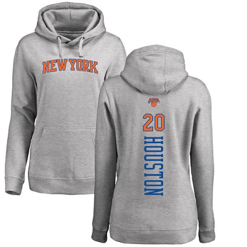 NBA Women's Nike New York Knicks #20 Allan Houston Ash Backer Pullover Hoodie