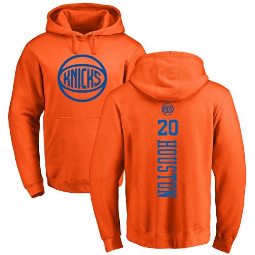 NBA Nike New York Knicks #20 Allan Houston Orange One Color Backer Pullover Hoodie
