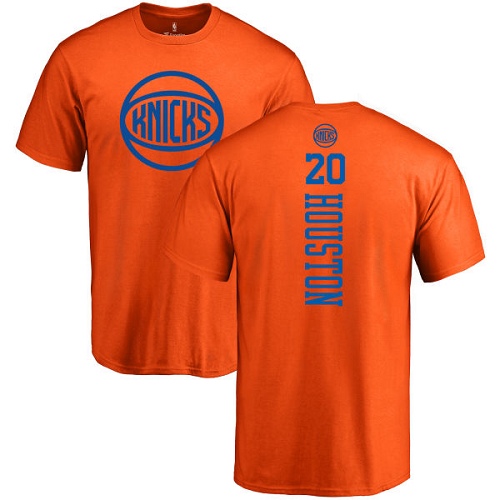 NBA Nike New York Knicks #20 Allan Houston Orange One Color Backer T-Shirt