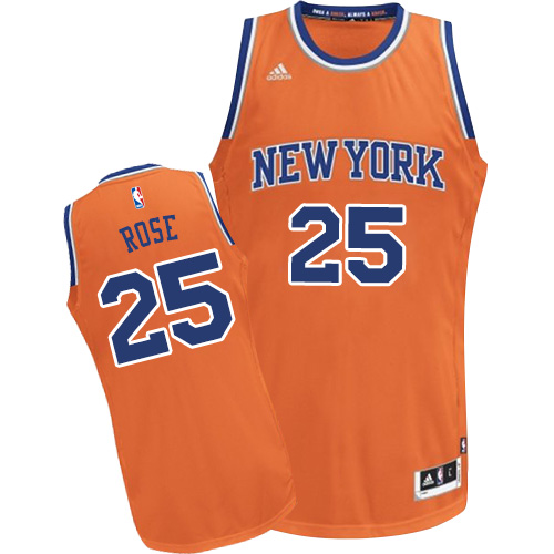 Men's Adidas New York Knicks #11 Frank Ntilikina Swingman Orange Alternate NBA Jersey